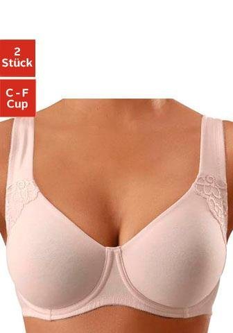 petite fleur Minimizer-BH (Packung, 2 Stück) mit Bügel, mit doppellagigen Cups und breiteren Trägern von petite fleur