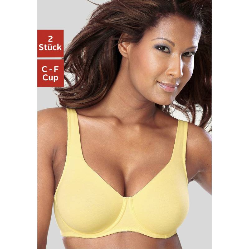 PETITE FLEUR Minimizer-BH Damen gelb+weiß Gr.75C von PETITE FLEUR