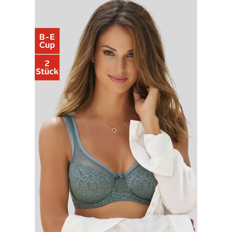 PETITE FLEUR Minimizer-BH Damen grün+weiß Gr.100C von PETITE FLEUR