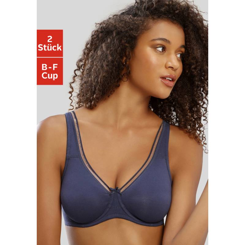PETITE FLEUR Minimizer-BH Damen marine+weiß Gr.100C von PETITE FLEUR