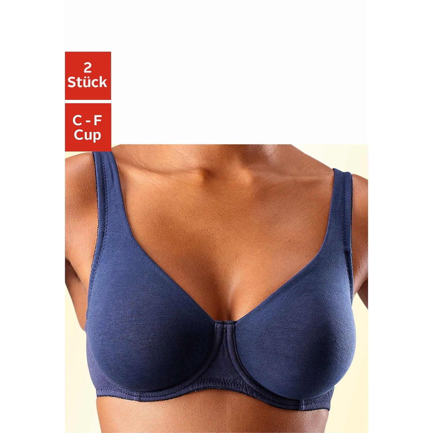 PETITE FLEUR Minimizer-BH Damen marine+weiß Gr.105D von PETITE FLEUR