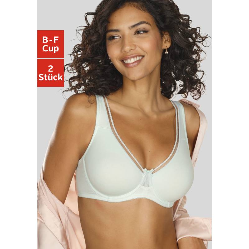 PETITE FLEUR Minimizer-BH Damen mint+weiß Gr.75E von PETITE FLEUR