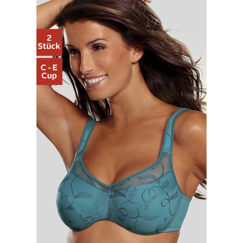 PETITE FLEUR Minimizer-BH Damen petrol+weiß Gr.80D von PETITE FLEUR