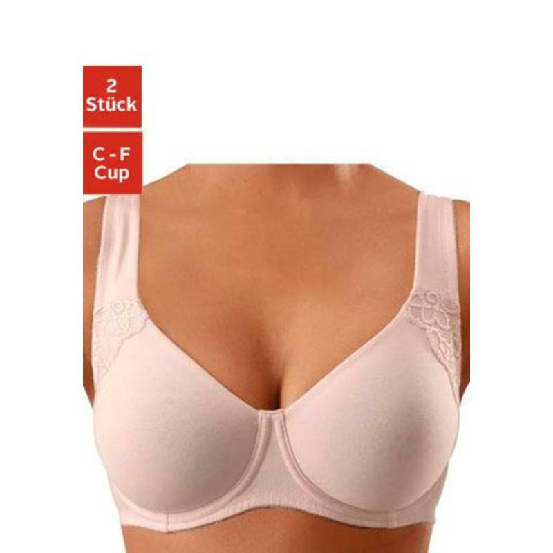 PETITE FLEUR Minimizer-BH Damen puder+weiß Gr.85F von PETITE FLEUR