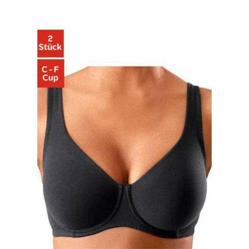 PETITE FLEUR Minimizer-BH Damen schwarz+weiß Gr.105C von PETITE FLEUR