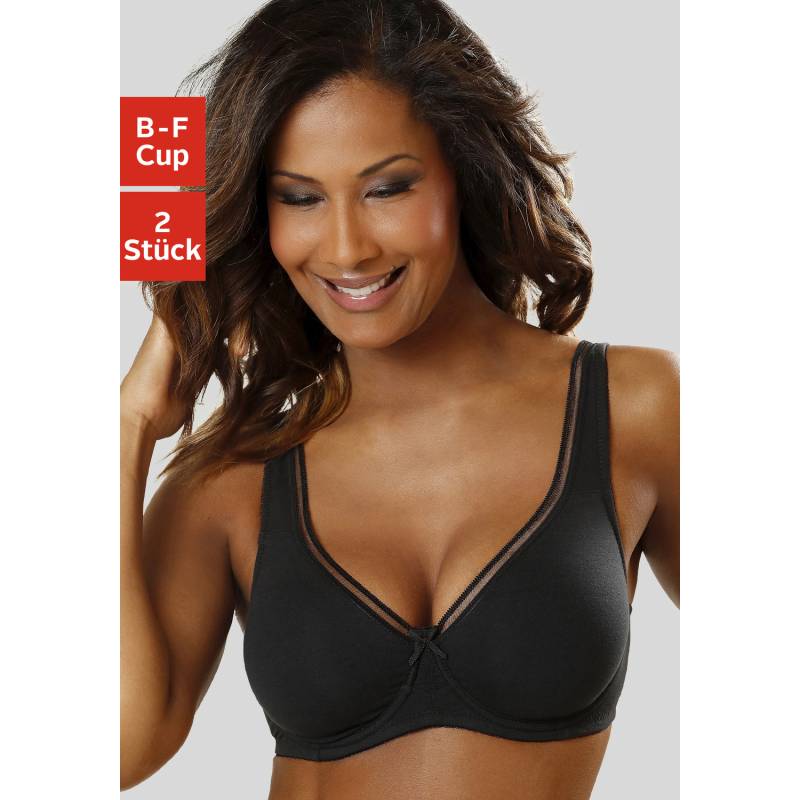 PETITE FLEUR Minimizer-BH Damen schwarz+weiß Gr.80B von PETITE FLEUR