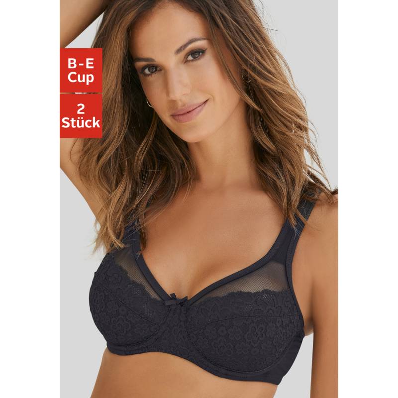 PETITE FLEUR Minimizer-BH Damen schwarz+weiß Gr.80C von PETITE FLEUR