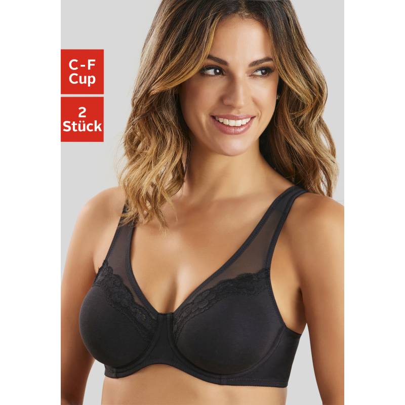 PETITE FLEUR Minimizer-BH Damen weiß+schwarz Gr.75E von PETITE FLEUR