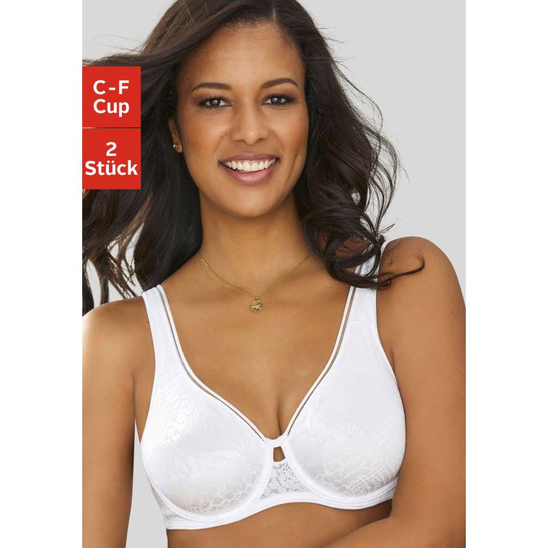 PETITE FLEUR Minimizer-BH Damen weiß+schwarz Gr.90D von PETITE FLEUR