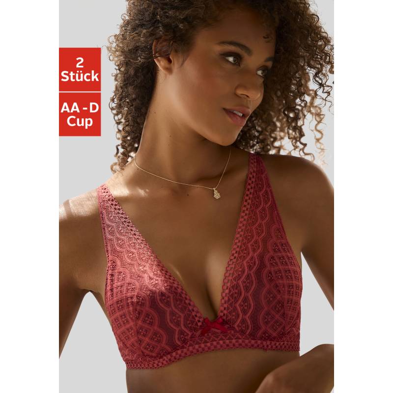 PETITE FLEUR Push-up-BH Damen haselnuss+puder Gr.70C von PETITE FLEUR