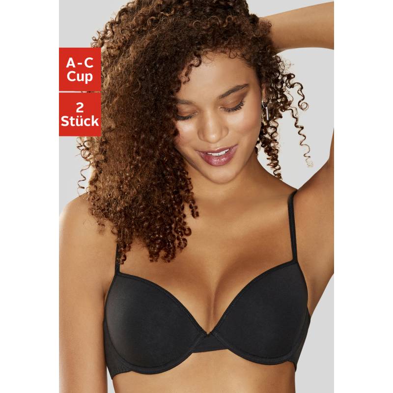 PETITE FLEUR Schalen-BH Damen schwarz+weiß Gr.70B von PETITE FLEUR