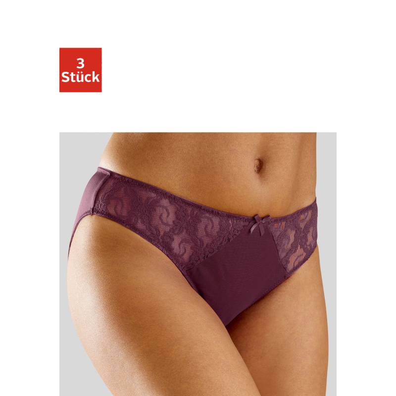 PETITE FLEUR Slip Damen weiß+rosé+brombeer Gr.44/46 von PETITE FLEUR