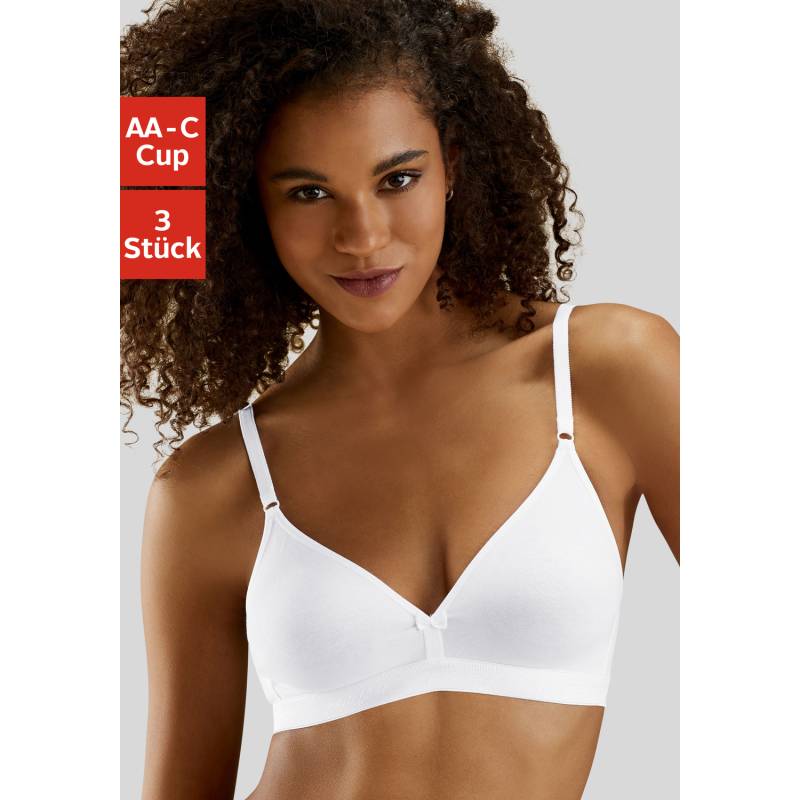 PETITE FLEUR Soft-BH Damen 3xweiß Gr.80B von PETITE FLEUR