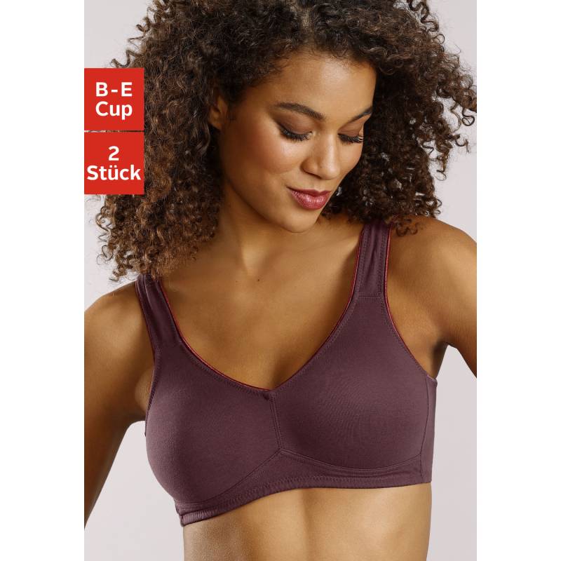 PETITE FLEUR Soft-BH Damen bordeaux+weiß Gr.100B von PETITE FLEUR