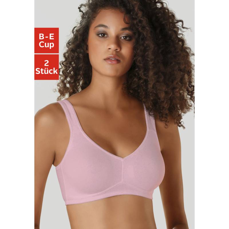 PETITE FLEUR Soft-BH Damen rosa+weiß Gr.105C von PETITE FLEUR