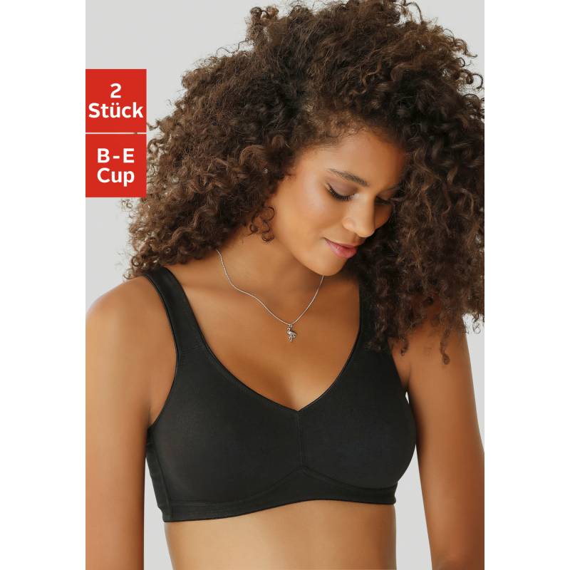 PETITE FLEUR Soft-BH Damen schwarz+weiß Gr.80C von PETITE FLEUR