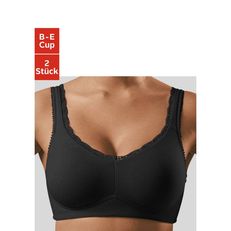PETITE FLEUR Soft-BH Damen schwarz+weiß Gr.80C von PETITE FLEUR