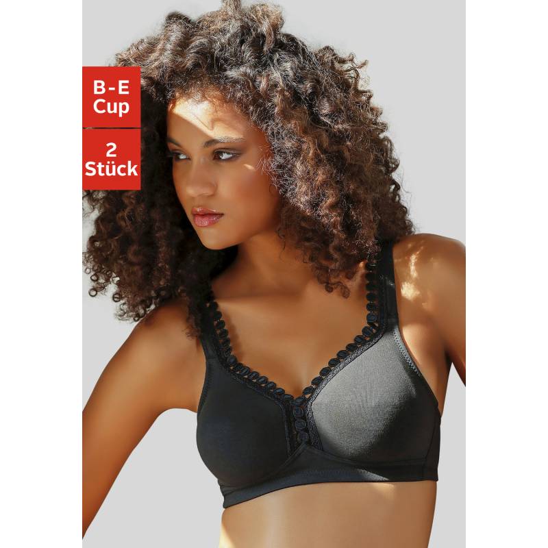 PETITE FLEUR Soft-BH Damen schwarz+weiß Gr.90C von PETITE FLEUR