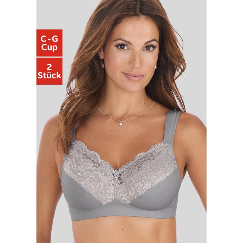 PETITE FLEUR Soft-BH Damen silber + weiß Gr.100G von PETITE FLEUR