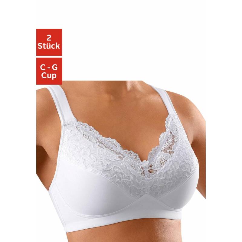 PETITE FLEUR Soft-BH Damen weiß+schwarz Gr.80D von PETITE FLEUR
