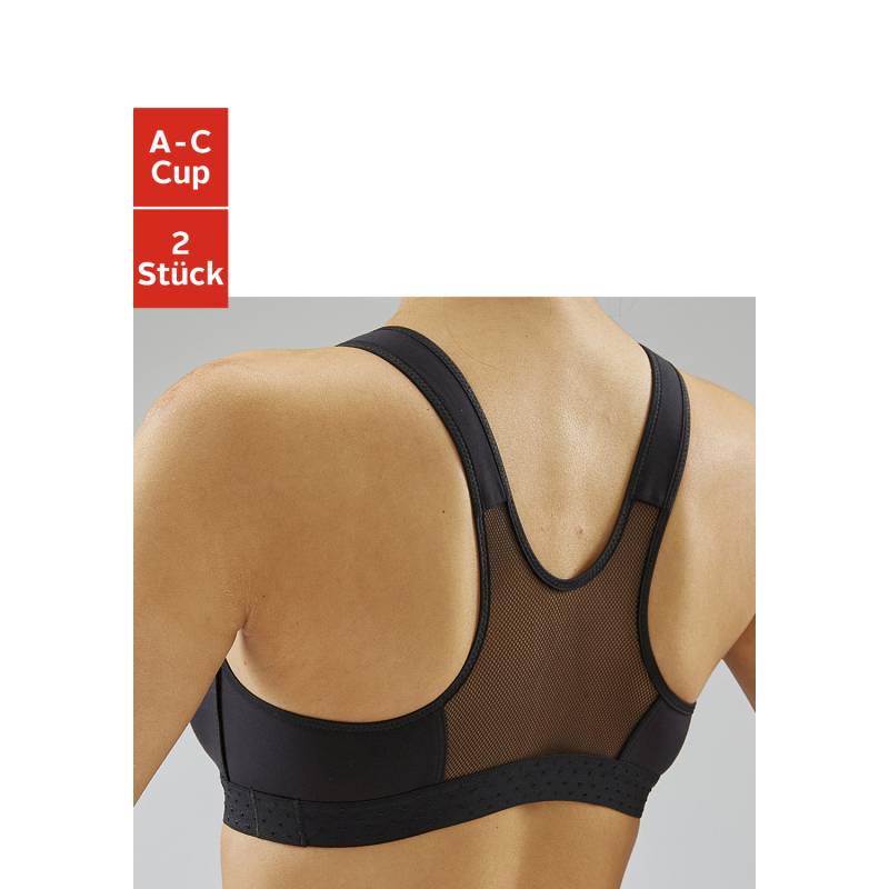 PETITE FLEUR Sport-BH Damen 2xschwarz Gr.70C von PETITE FLEUR