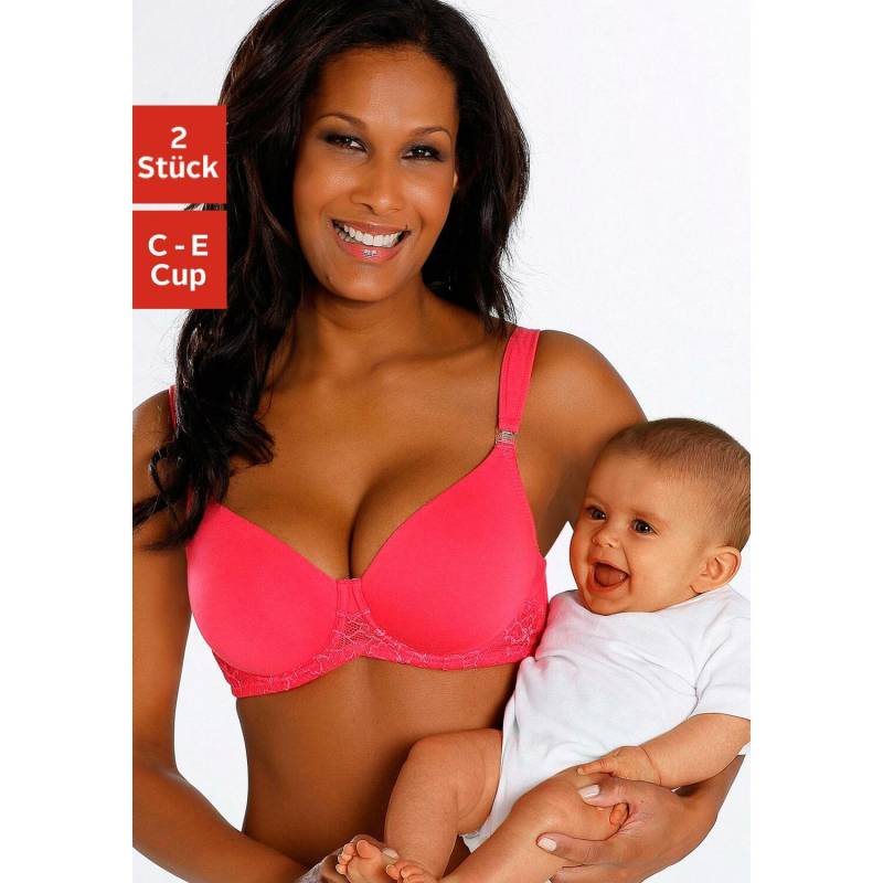 PETITE FLEUR Still-BH Damen pink+weiß Gr.100C von PETITE FLEUR