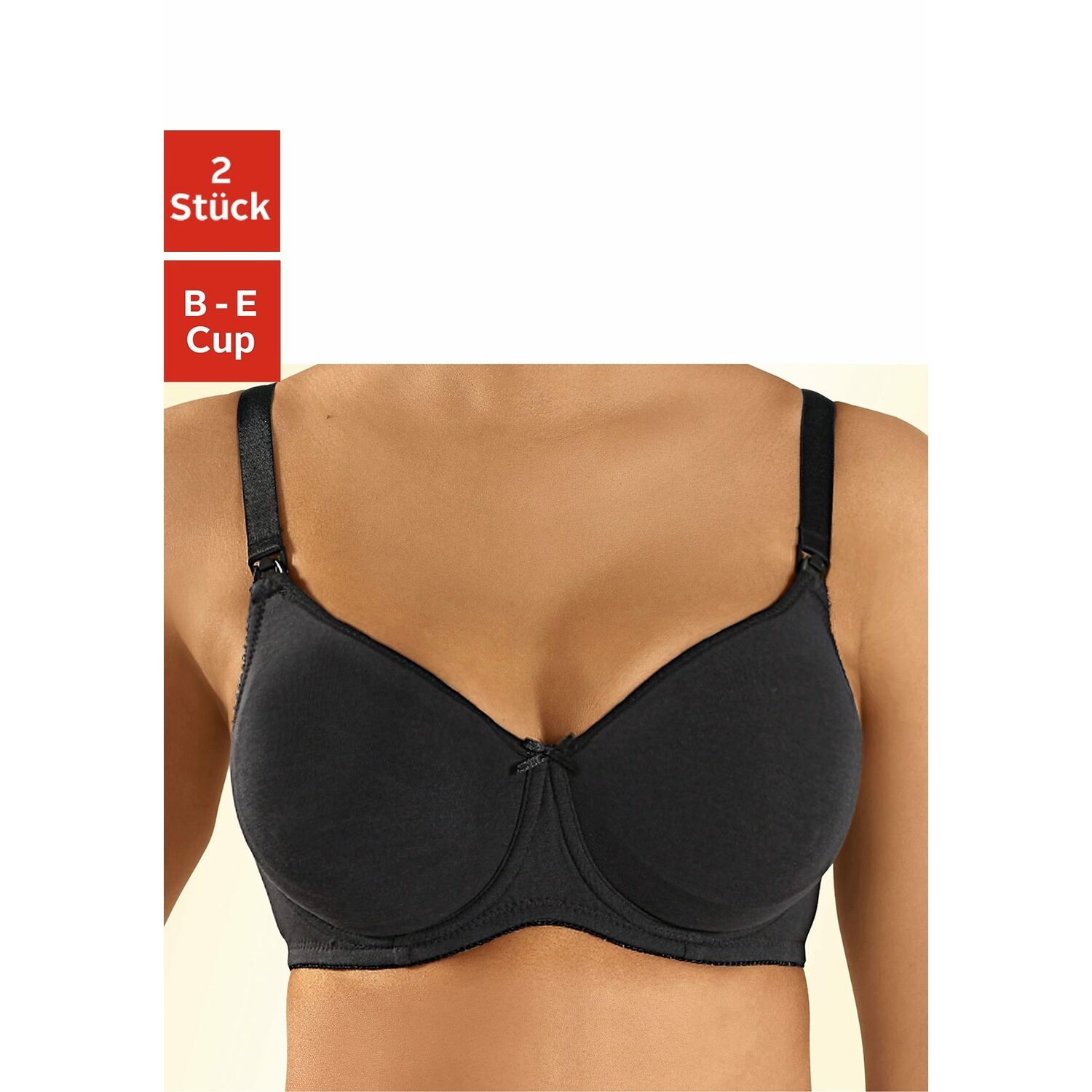 PETITE FLEUR Still-BH Damen schwarz+weiß Gr.95E von PETITE FLEUR