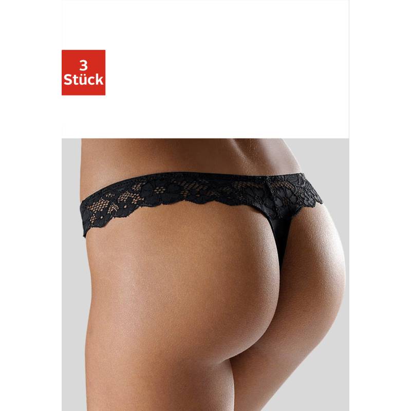PETITE FLEUR String Damen 2xweiß+1xschwarz Gr.40/42 von PETITE FLEUR