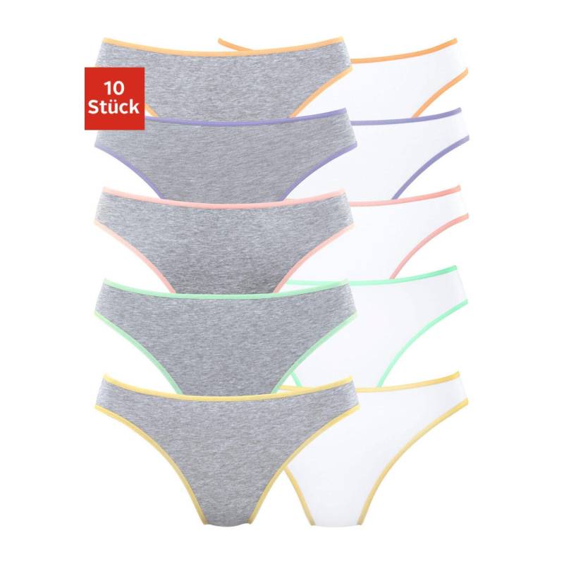 PETITE FLEUR String Damen grau-meliert, weiß Gr.44/46 von PETITE FLEUR