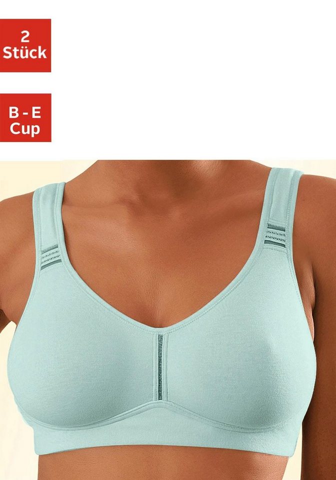 petite fleur T-Shirt-BH (Packung, 2 Stück) ohne Bügel aus Baumwolle von petite fleur