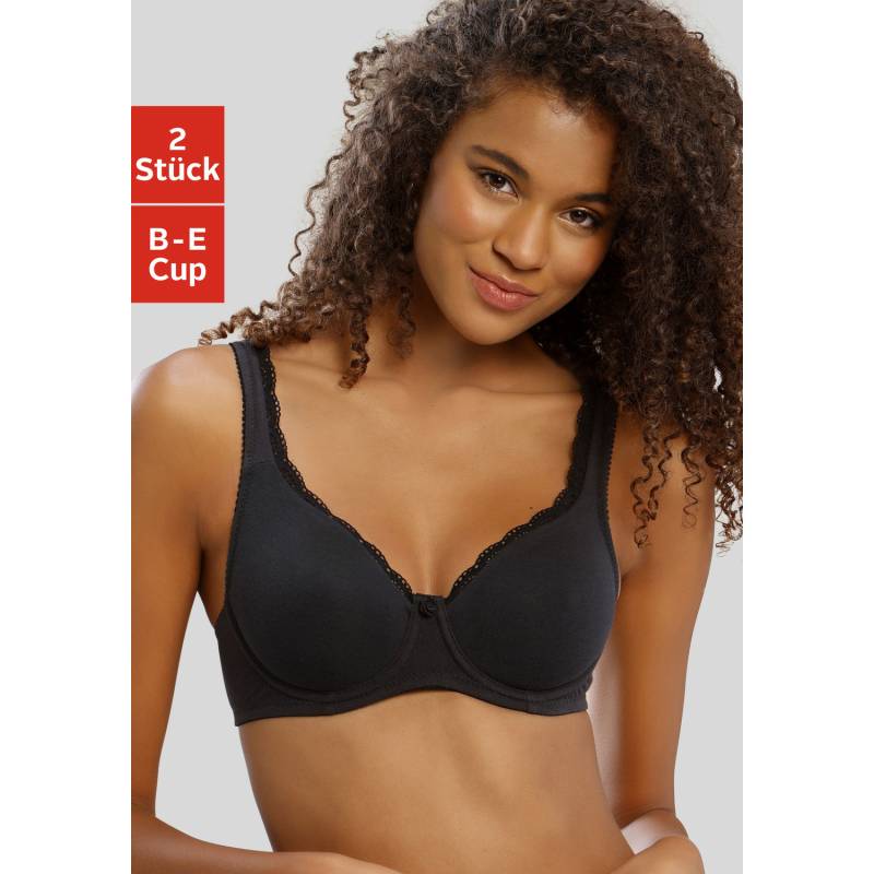 PETITE FLEUR T-Shirt-BH Damen schwarz+weiß Gr.95D von PETITE FLEUR