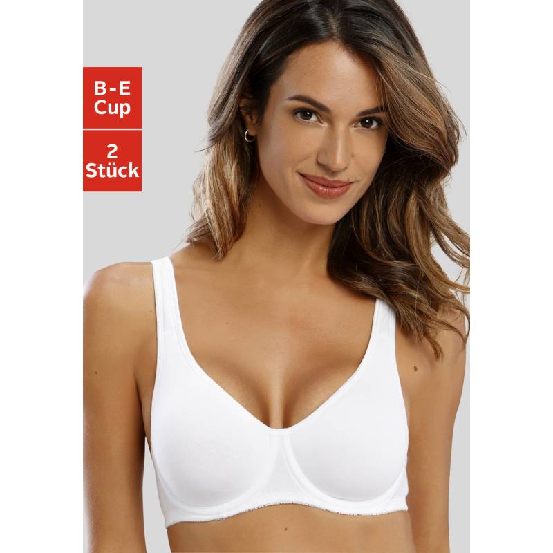 PETITE FLEUR T-Shirt-BH Damen weiß+schwarz Gr.80C von PETITE FLEUR