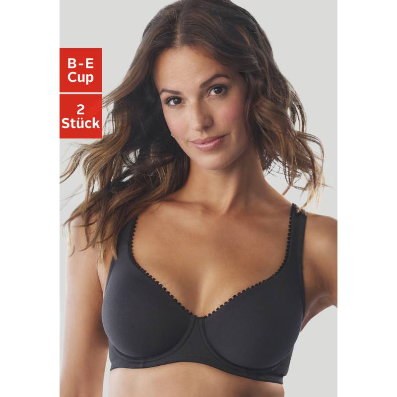 PETITE FLEUR T-Shirt-BH Damen weiß + schwarz Gr.100C von PETITE FLEUR