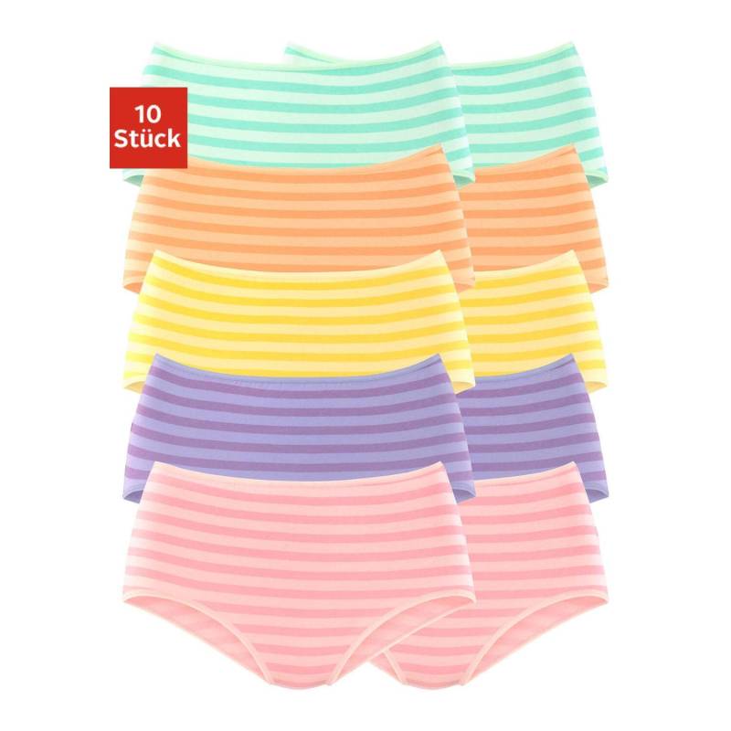 PETITE FLEUR Taillenslip Damen grün, orange, gelb, lila, rosa Gr.32/34 von PETITE FLEUR