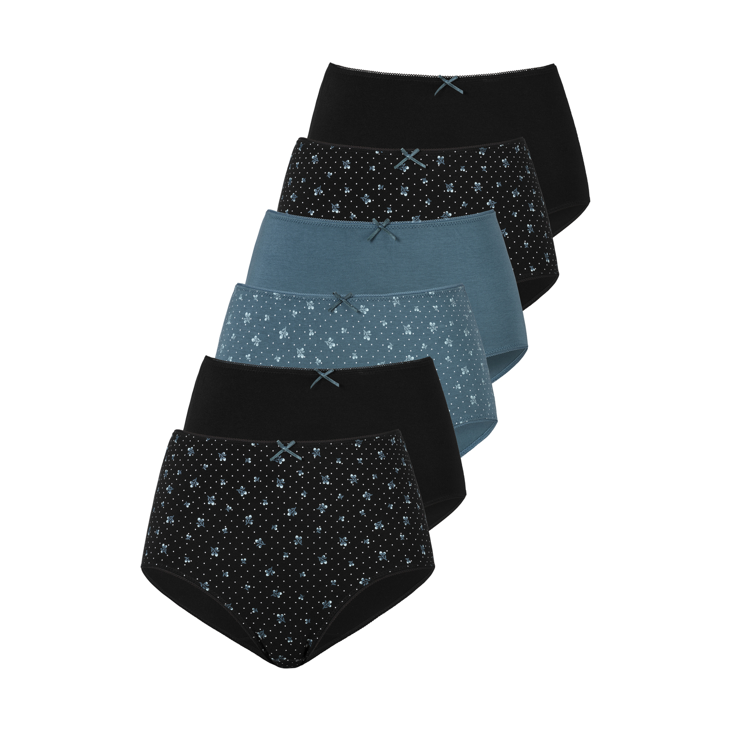 PETITE FLEUR Taillenslip Damen schwarz, petrol Gr.44/46 von PETITE FLEUR