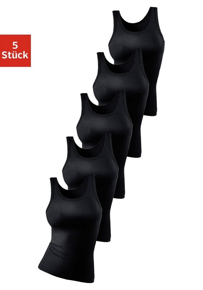 petite fleur Unterhemd (5er-Pack) aus weicher Feinripp-Qualität, Tanktop, Unterziehshirt von petite fleur