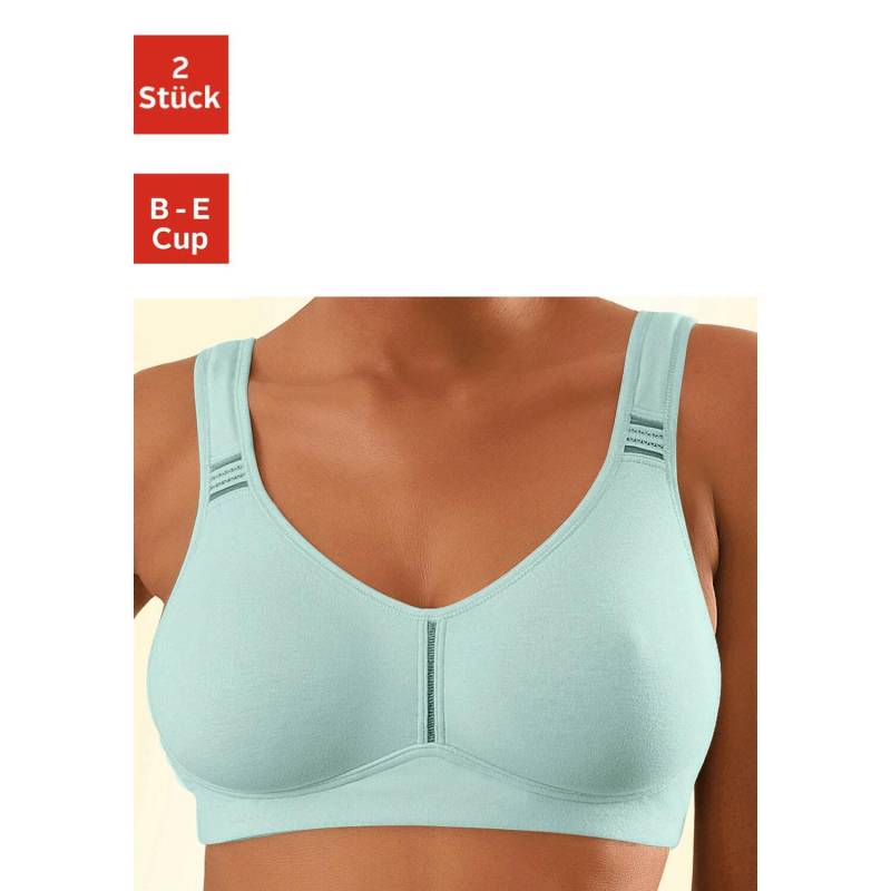 PETITE FLEUR T-Shirt-BH Damen mint+weiß Gr.85E von PETITE FLEUR