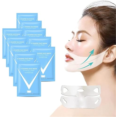 Bloskin Double Chin Mask, 2025 Face Lift Mask, Lifting Face Mask, V Line Lifting Mask, Bloskin Lift Mask, Bloskin Lifting Face, Bloskin Lifting Face Mask for Women (10pieces) von PETSBURG