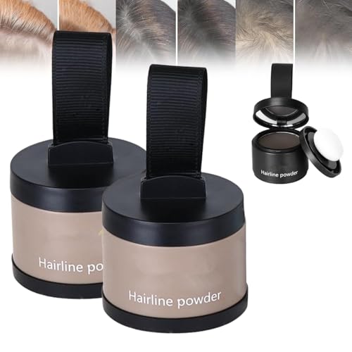PETSBURG Instant Hair Powder, Hairline Powder For Man, Hairline Concealer Powders, Fuller Hair Instantly, Enhanced Hairline Powders Instantly Conceals for Women & Men (Dark Brown, 2pcs) von PETSBURG