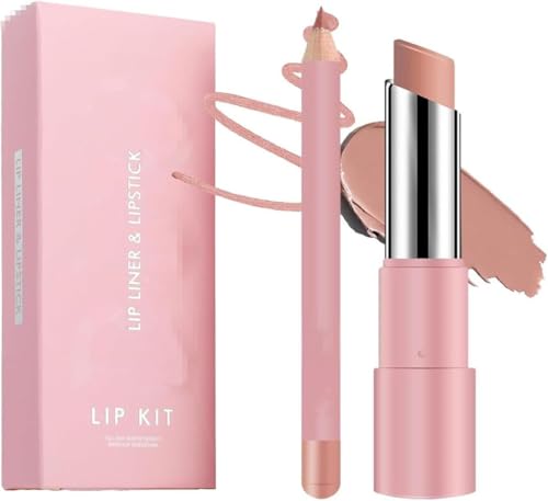 Genli Lifter Glaze Oil Balm,Genli Lip Balm Lipstick,Two-in-One Set Lip Liner with Non-stick Cup Long-Lasting Waterproof Matte Lipstick Set, for All Skin Types (06#) von PETSBURG