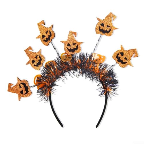 Einfach zu tragende Halloween-Stirnbänder, niedlicher Kürbis und Spinne Haarschmuck (lila Totenkopfhände) von PETSTIBLE