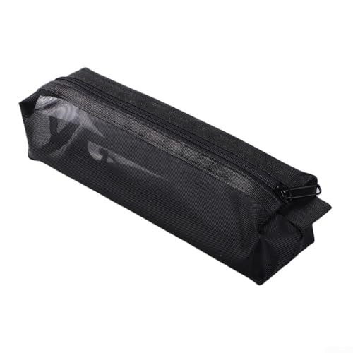 PETSTIBLE Mehrzweck-Stifttasche aus Nylon-Netz, ideal für die Organisation von Schreibwaren, Make-up oder kleinen Accessoires, Schwarz von PETSTIBLE