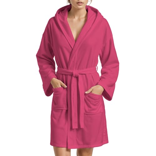 PETTI Artigiani Italiani Unisex Accappatoio Microfibra Bademantel aus Mikrofaser, Fuchsia, 5XL Größen von PETTI Artigiani Italiani