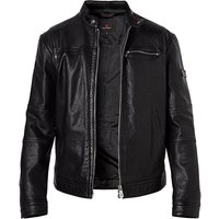 PEUTEREY Herren Bikerjacke schwarz Lammleder unifarben von PEUTEREY