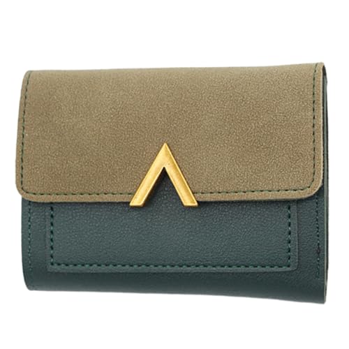 Damen PU 1eather Kurze Geldbörse Elegante Münzbörse mit mehreren Kartenfächern Geeignet für verschiedene Anlässe, Grün von PEVive