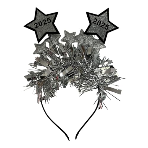 PEVive Adu1t Teens Stirnbänder Karneval Party Kopfschmuck 2025 funkelnder Buchstaben-Kopfschmuck von PEVive