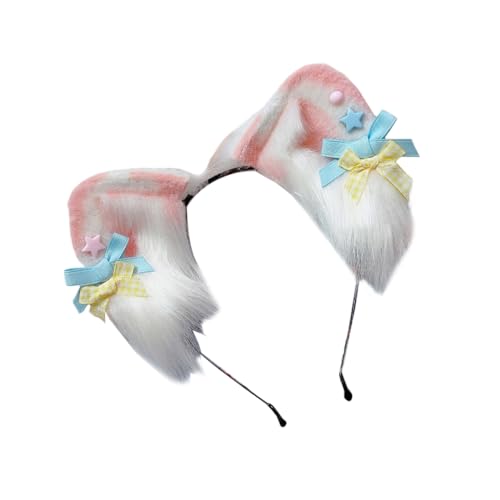 PEVive C0sp1ay Kätzchenohren An1ma1 Ohr Stirnband Cartoon Kätzchen Karneval Party Handgemachte Cartoon Party Kostüm Teufel von PEVive