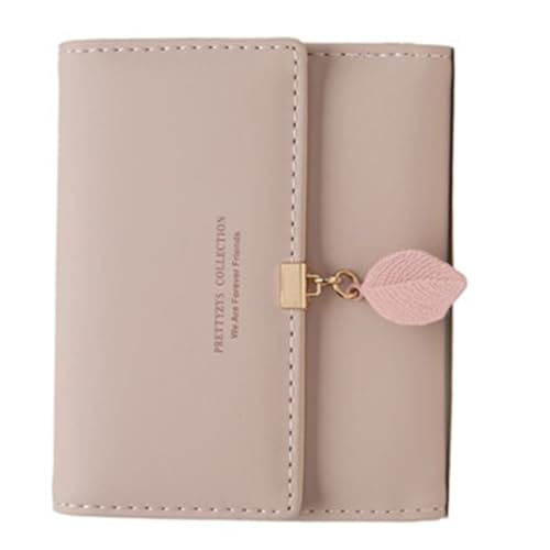 PEVive Dreifach gefaltete PU-Brieftasche, Kartenhalter, mehrere Fächer, Geldbörse für Mädchen, Geldbörse, Geldbörse, tragbare Tasche, Farbe: Bohnenpaste. von PEVive