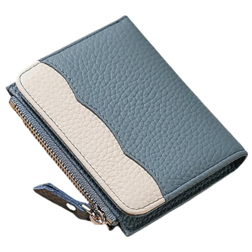 PEVive Elegante Damen Kleine Geldbörse mit Blockierung Tragbare Geldtasche Auffällige PU 1eather Kartenhalter für Frauen, Blau von PEVive