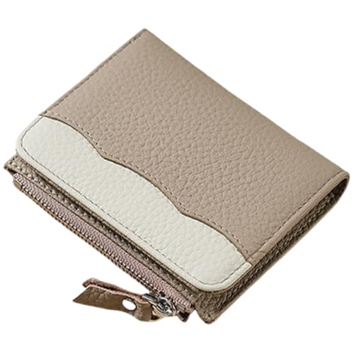 PEVive Elegante Damen Kleine Geldbörse mit Blockierung Tragbare Geldtasche Auffällige PU 1eather Kartenhalter für Frauen, Khaki von PEVive